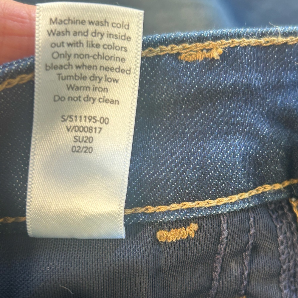 Athleta Sculptek Skinny Jeans Midnight Blue Denim Jeans Womens Size 10P Athletic - Picture 8 of 14